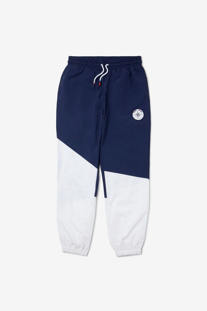 Fila Novella Windpant White/Navy Pants Womens - NZ 04968-CNJM